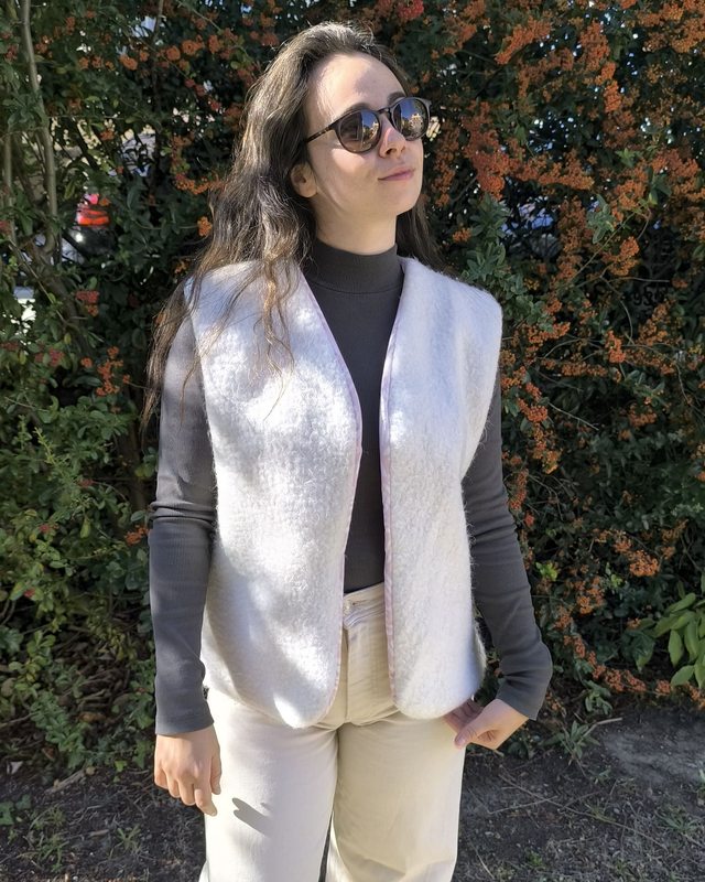 Gilet de berger blanc
