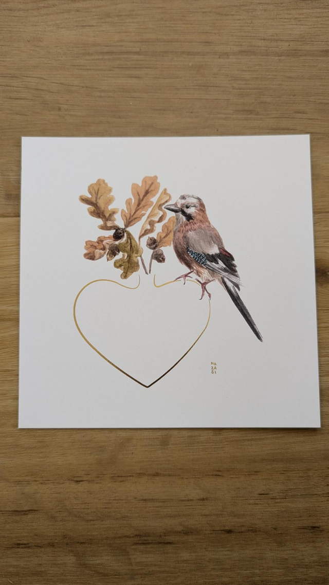 Carte geai des chênes 