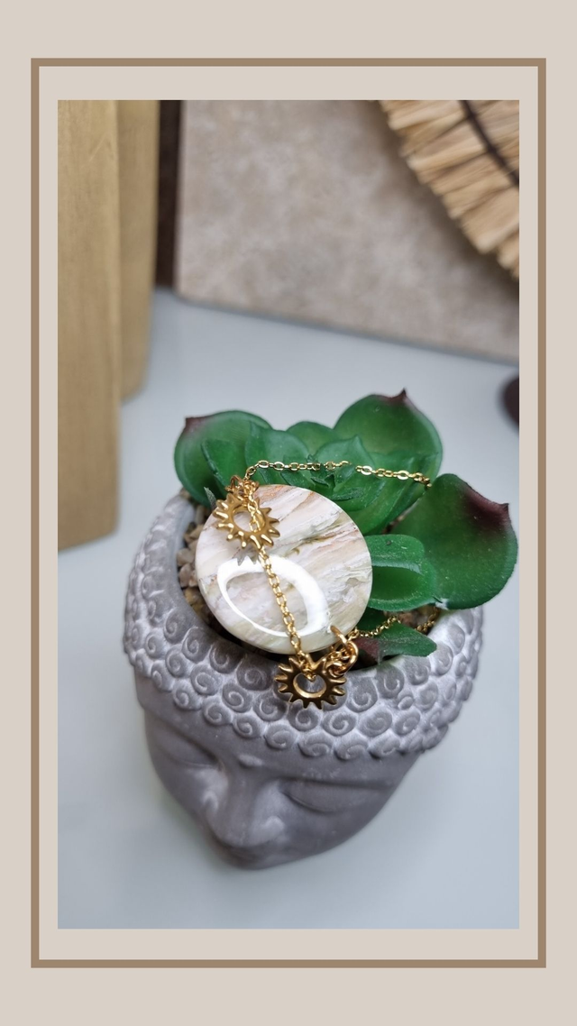 Bracelet fausse pierre naturelle étoile 