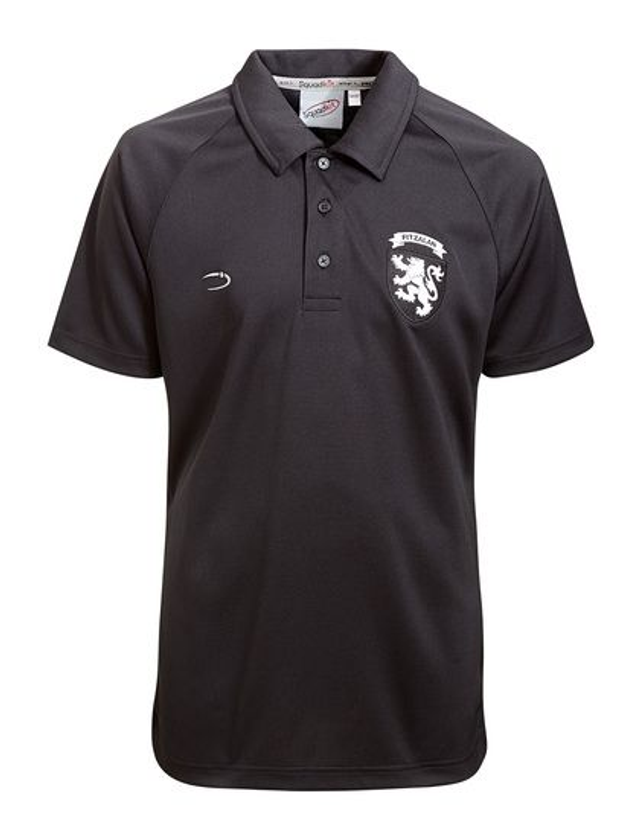 Second Hand Boys Black Crested House Polo Shirt - Fitzalan House