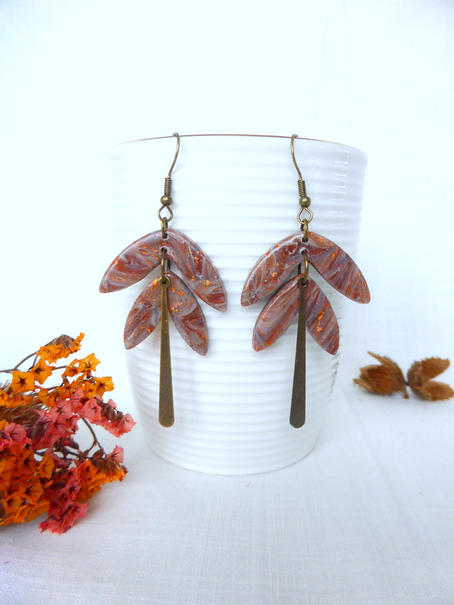 Boucles d'oreilles 2 pièces - Terre Cannelle