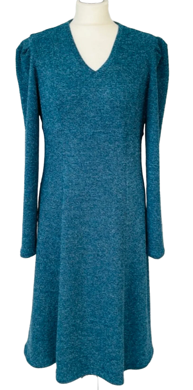 Robe tricot bleu pétrole - taille 38 (fr)