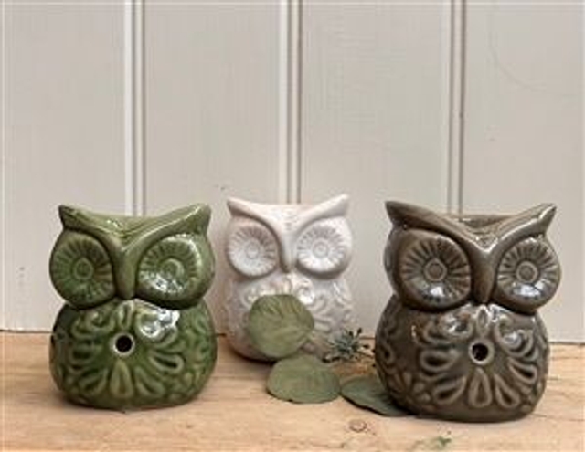 Ceramic Owl Tea Light Burner