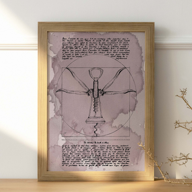 Affiche A4 - Vin Nature - Tire Bouchon De Gaulle de Vitruve