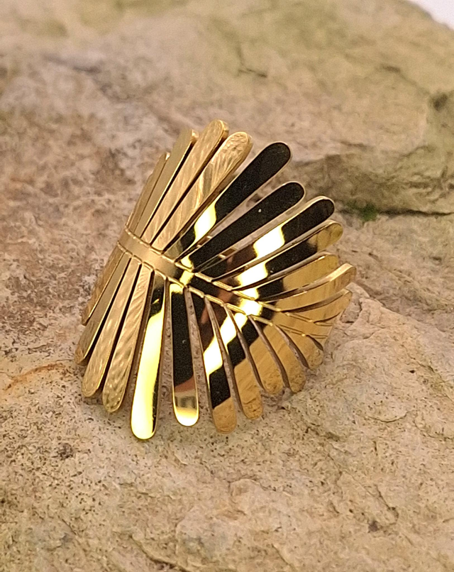 Palma-Bague feuille de palmier