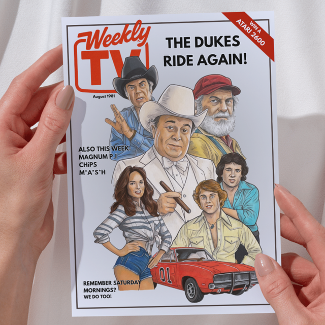 Dukes of Hazzard Art Card Print