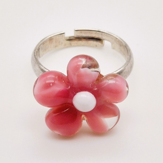 Bague enfant Fleur rose