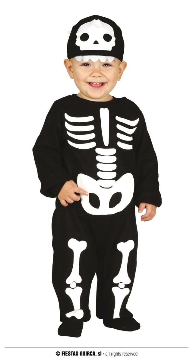 HALLOWEEN COSTUME SCHELETRINO CARINO  BABY