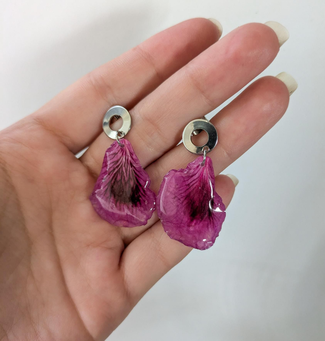 Pendientes de geranio