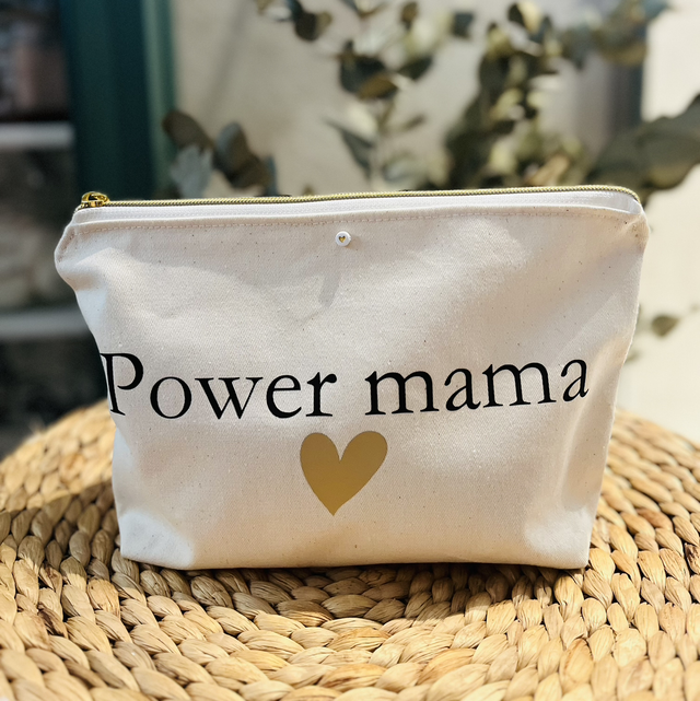 Pochette à fermeture dorée &quot;Power mama&quot;