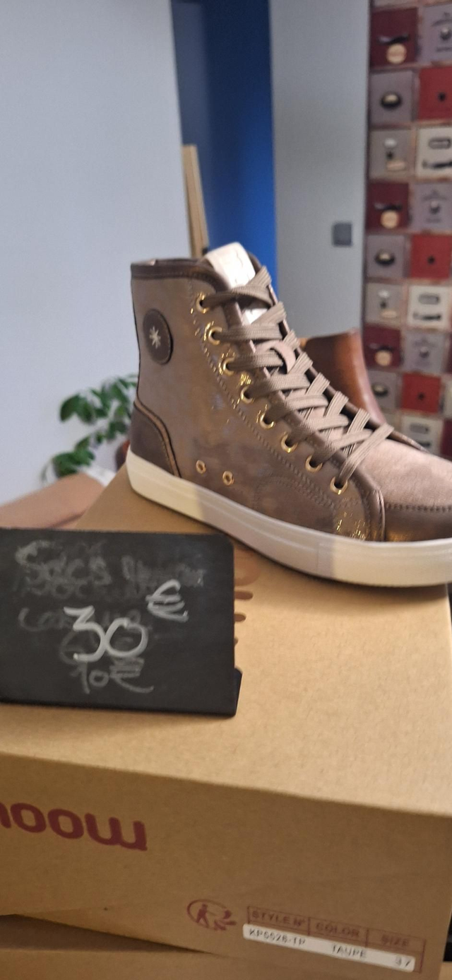 Bottine chocolat métallisée 