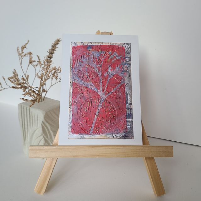 Carte gaufrée horloges