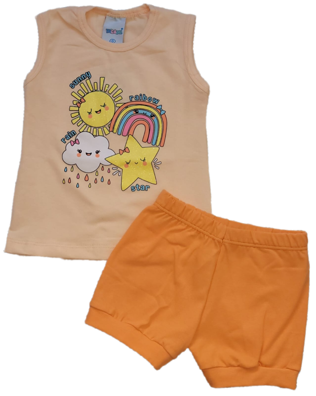 Conjunto Feminino Céu Pêssego