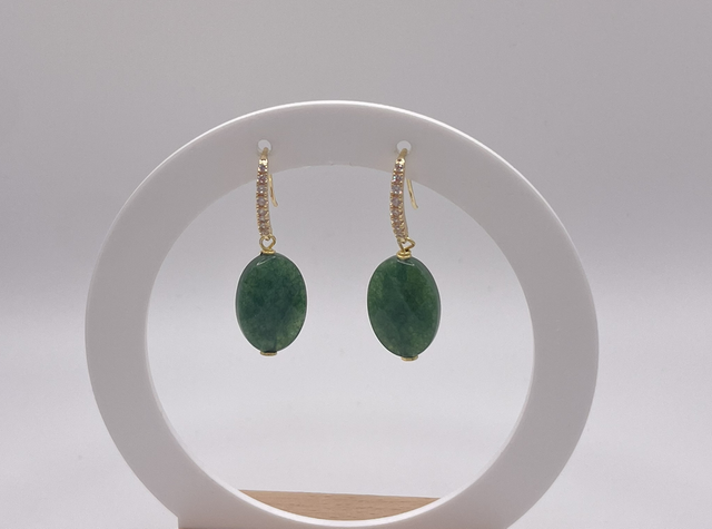 GREEN WISH - Edelstein Ohrringe