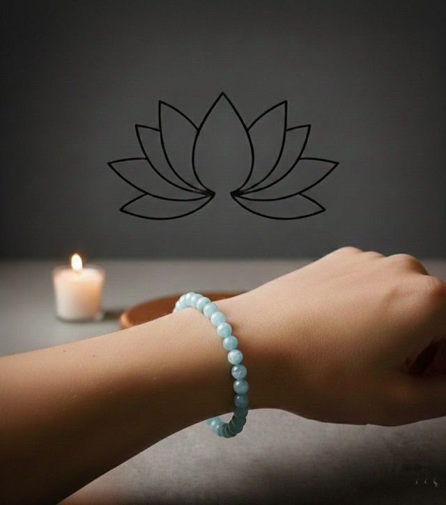 Harmonie Océane : Bracelet en Aigue-Marine