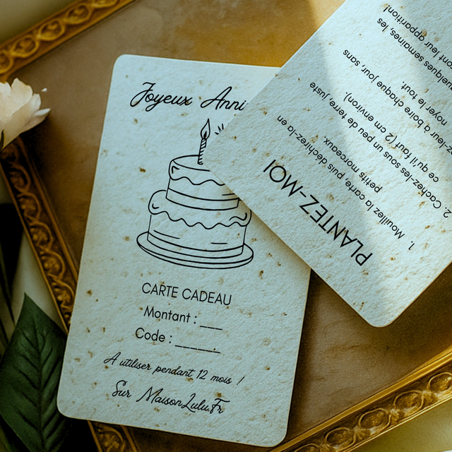 Carte cadeau à planter MaisonLuLu.Fr