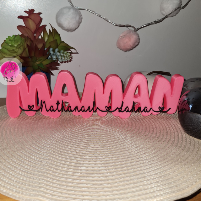 Décoration pour Maman avec prénoms des enfants