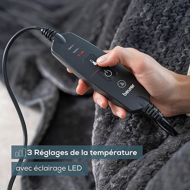 Beurer Couverture chauffante Gris foncé HD 65