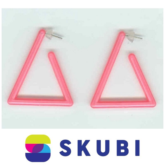 RETRO NÁUŠNICE PLASTOVÉ - TRIANGL - 4.5 CM (č. 148)