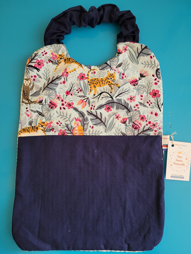 Bavoir Jungle Bleu de la marque HOCUS POCUS Baby