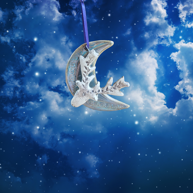 Hanging Moon Adornment - July (Buck)