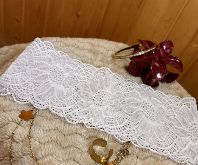 Bandeau Dentelle Blanc Large