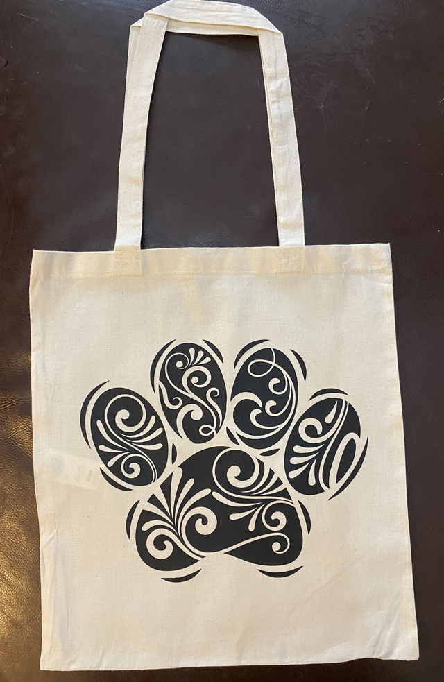 Shoulder Tote Bag - Paw Print 