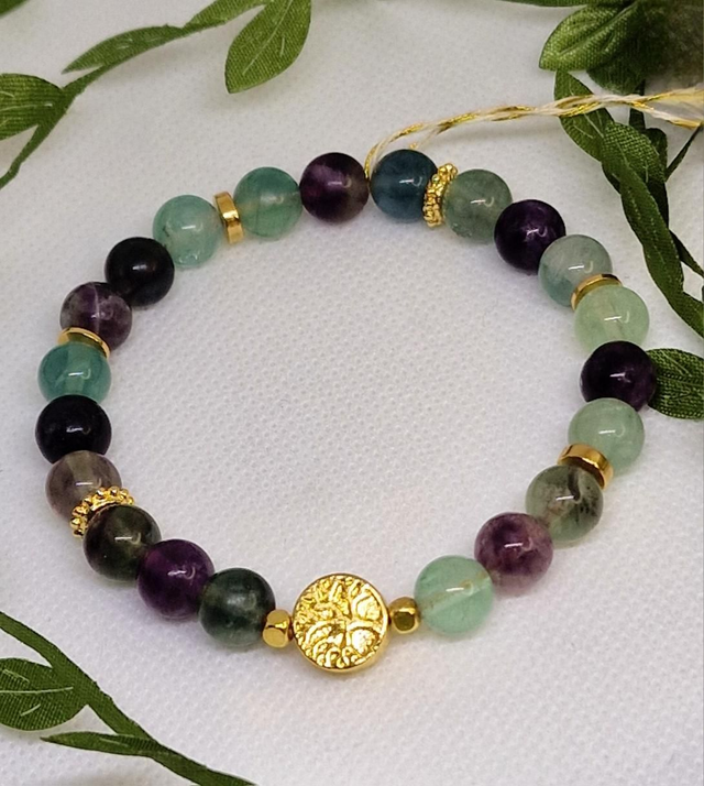 Bracelet Fluorite en 0,8 cm 