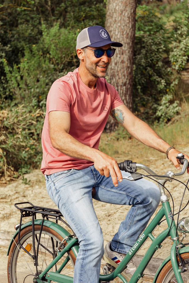 PINÈDE - T-SHIRT COL ROND ROSE ANTIQUE