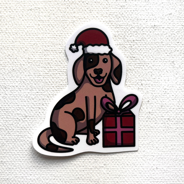 Sticker M Weihnachtshundi