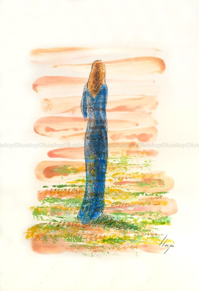 acrílico original 30x21 - Figura mística_9