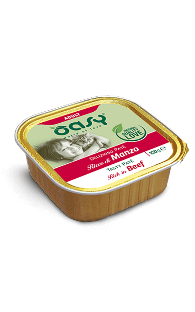 OASY CAT PATE&#039; ADULT MANZO 100 GR