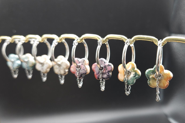 Boucles d&#039;oreilles fleurs 