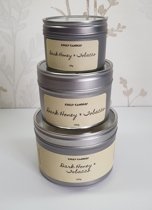 Dark Honey &amp; Tobacco Soy Wax Candle