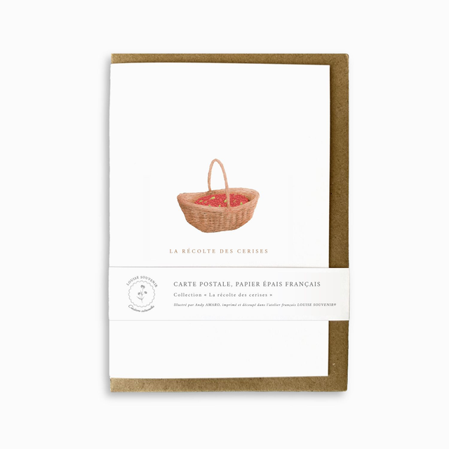 Carte postale - La récolte des cerises 