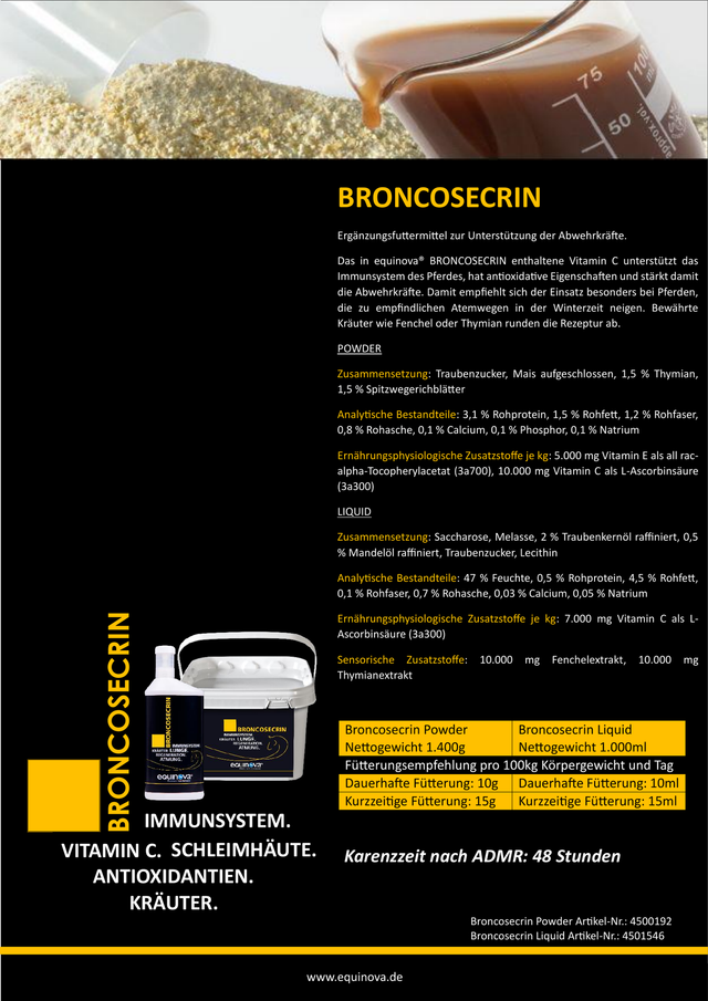 Equinova Broncosecrin Powder