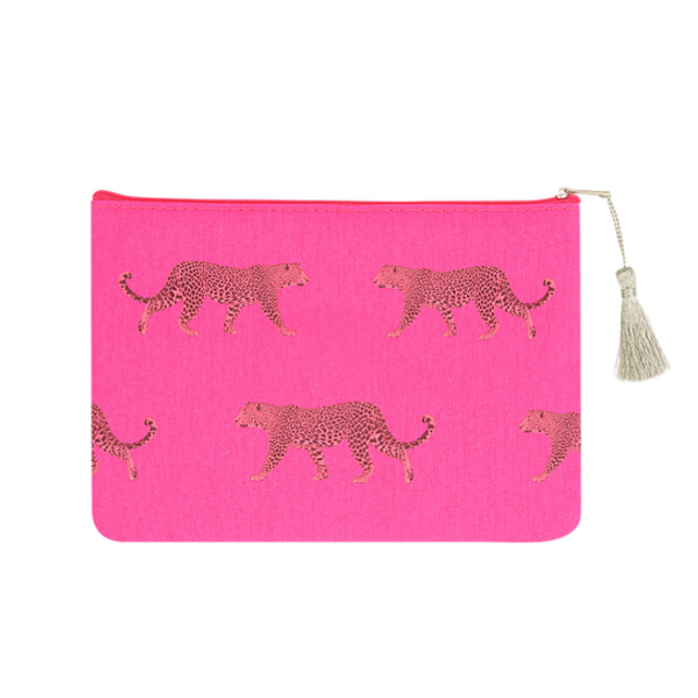 Toilettas leopard neon roze