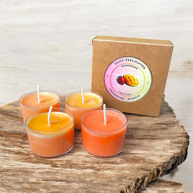 Duft-Teelichter „Erdbeere-Mango“