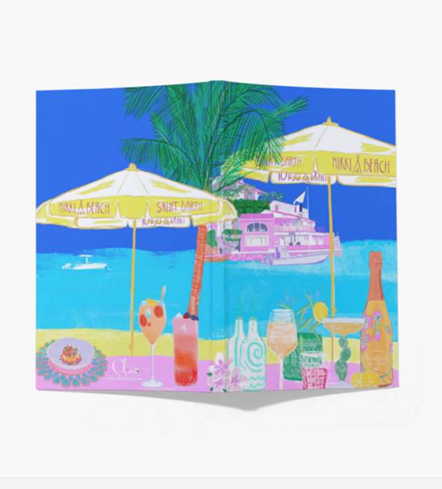 Notebook lunch at Nikki Beach with line