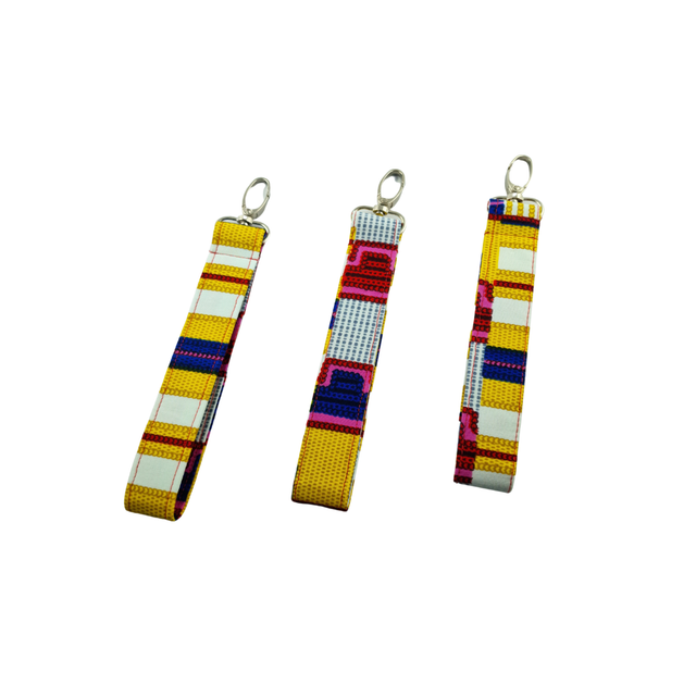 Wristlet Key Fob "Kente Love"