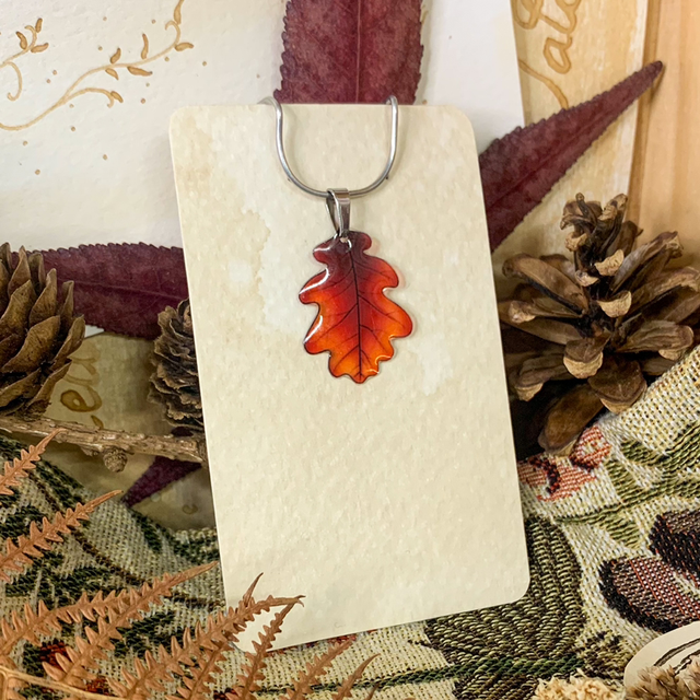 Collier Fée des Chênes - Rougeoyant