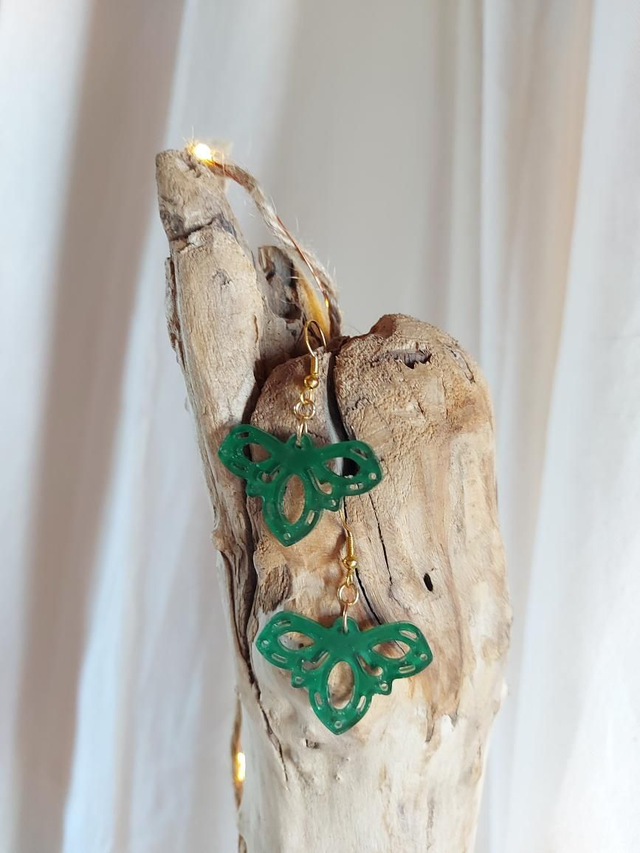 "Papillon de fleur" Boucles d'oreilles résine 