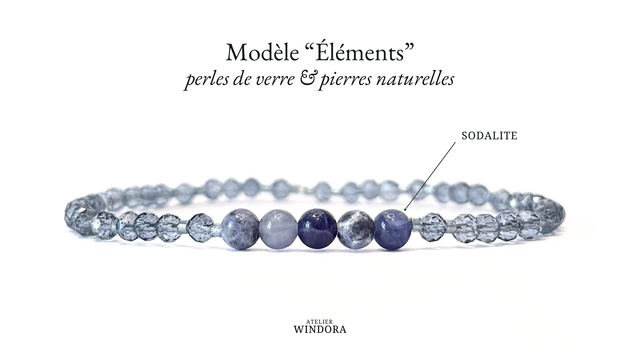 Bracelet | Sodalite Bleue - Éléments V2 (B)