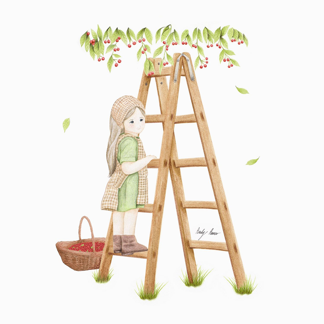 Impression d&#039;art - La récolte des cerises