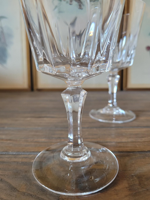 Verres à eau Cristal d'Arques Versailles (H 16cm) en lot de 2