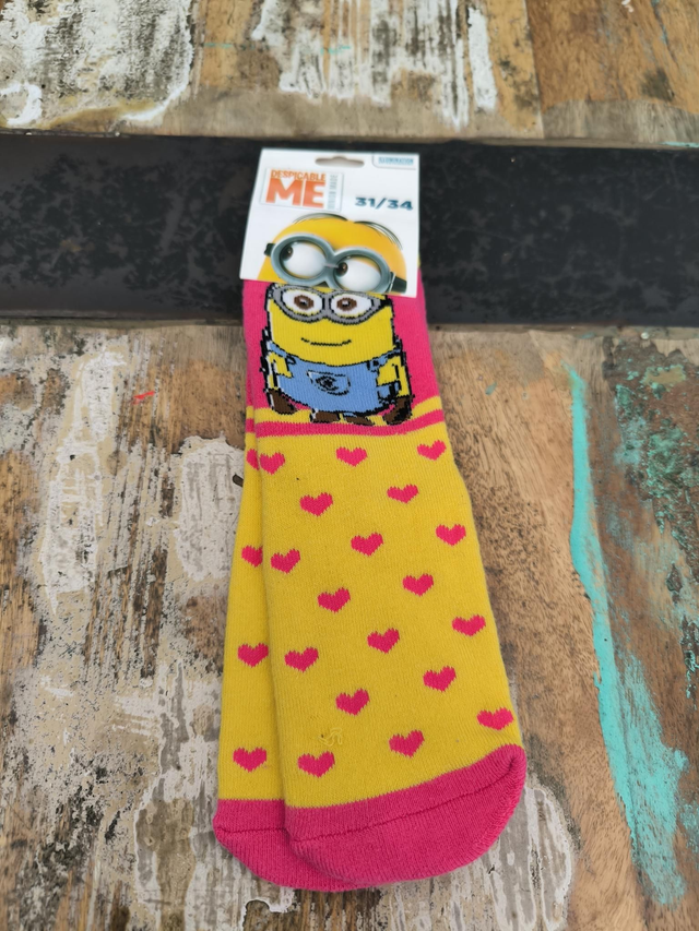 Chaussettes antidérapantes minions 31/34