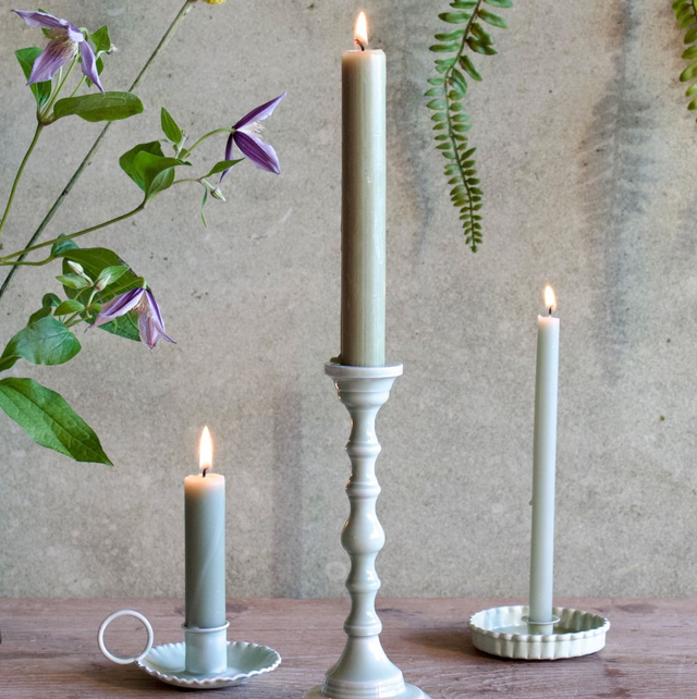 Weldaad Emaille kandelaar mint 