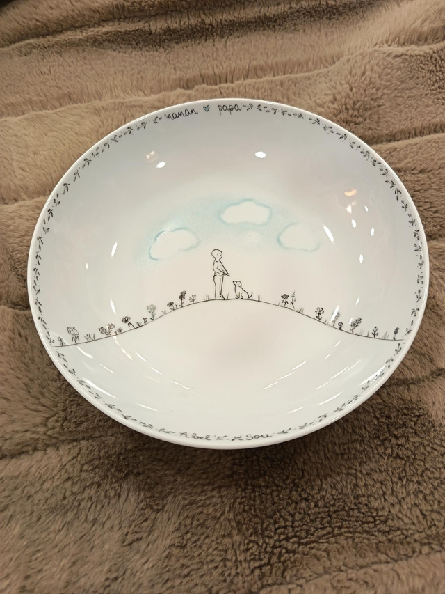 Assiette creuse personnalisée SUR COMMANDE