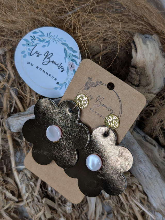 Boucles d&#039;oreilles Coquette bronze co004