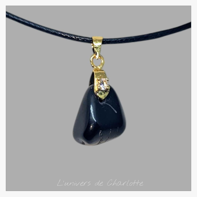Pendentif "Tourmaline Schorl" TS-002